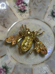 Vintage Victorian Trading Co. Honey Queen Bee Bumblebee Brooch