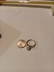 14k Gold Vtg Womens Pearl Ring Size 6 3/4?sized At Pawn Shop Price 2 Sell!3 Gram