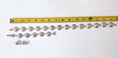 VTG Marino Silver Tone Concho Necklace Bracelet Earring Set Southwestern Style