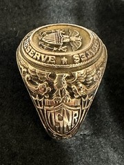 United States Naval Reserve 10K Yellow Gold Men’s Ring Size.9.75 Or 10 ￼￼￼