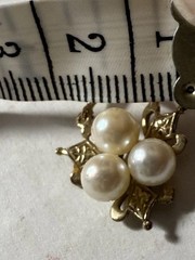 English 9ct Gold Pearl Lavalier Pendant 375 Edwardian Art Deco Style