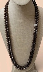 Vintge Long Chocolate Color Faux Pearls Long 60″ For All Occasions