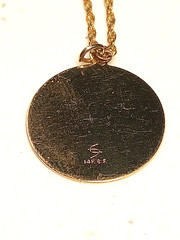Vtg 14K GF Happy Birthday Pendant Necklace 1/20 Gold Filled 20″ w/Gift Box!