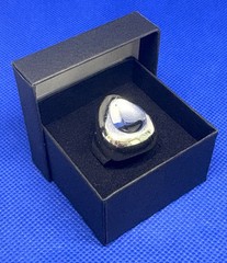 X08 Sculpture Modernist 8.93 g 1980s Vintage 925 Sterling Silver Ring Size 7.75