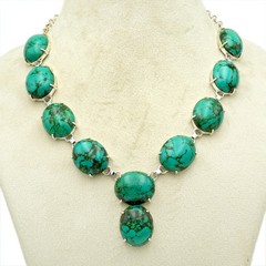 Turquoise Necklace 925 Sterling Silver Jewelry Women Necklace Gift For Her