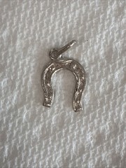 VTG Sterling Silver – 1950’s Lucky Horseshoe Bracelet Charm Pendant