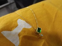 Art Deco Lab created Diamond Purpose & Love Gift Pendent 14K Yellow Gold Finish