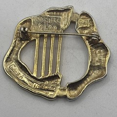 Rachel Gera Signed 1984 Israel Gold / Silver Tone Brooch Pin