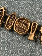 Vintage 1990’s TOFA Baseball Theme Bracelet Charms Gold Tone Made In Korea