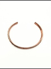 Vintage Copper Twisted Cable Cuff Bracelet Artisan Signed
