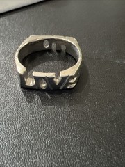 Vintage Ring Size 9.5 Says Love On One Side Stop On The Other