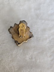 VTG Jeff Lieb Clip Earrings Dark Gold Rhinestone One Of A Kind Custom Handmade