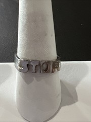 Vintage Ring Size 9.5 Says Love On One Side Stop On The Other