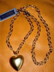 Piper. K gold tone heart pendant long necklace 34” NWT lead safe nickel free