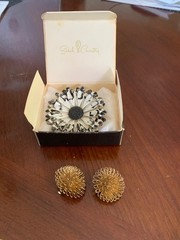 Vintage Sarah Coventry pin and clip on earrings “not sure of brand on earrings”
