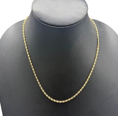 Vintage Unisex Adult Necklace Snail Chain 18K Gold Plated 20 inches