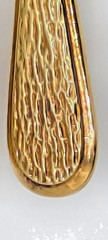 Rare Vintage 14K Gold 3.71g Teardrop Dangle/Drop Leverback Earrings With Texture