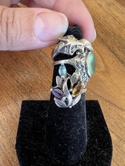 Spectacular lot of 925 silver vintage rings—various designs and sizes