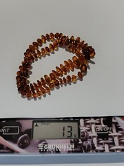 Vintage Natural Amber Necklace 17″ Ukrainian Handmade Jewelry USSR 13g