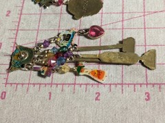 Vtg 80s (2) Watta KCFA Laundry Christmas Santa Earrings Lunch At The Ritz -like