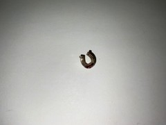 Antique Victorian 10K Solid Gold & Garnet Horseshoe Lapel Pin / Tie Tack Mint