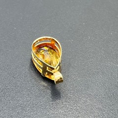 Imperial Gold Vintage 14K Gold Mexico Citrine Pear Teardrop Pendant (1.84g)