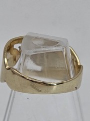 Vintage 14K Yellow Gold & Diamond Baby Ring Size 2.5 Initial X Signet Band 1.6g
