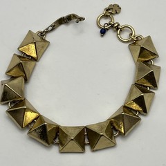 Vintage HTF Rare Lucky Brand Gold Tone Pyramid Bracelet Boho Chic Spike