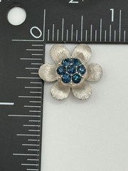 FOR REPAIR Vintage Trifari Unsigned Birthday Ribbon Flower Rhinestone Earrings