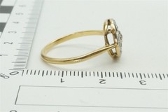PRETTY ANTIQUE ENGLISH 18K GOLD DIAMOND SAPPHIRE RING c1930 NO RESERVE