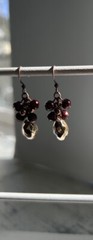 Vintage Earring Purple And Gold Glass Beads Beautiful For Any Occasion