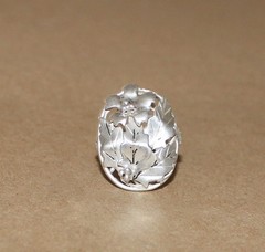 Vtg Sterling Silver Art Nouveau Floral Set Earrings clip-Bracelet 6.5″- Ring 5.5