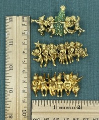 I Am Edgar Berebi All 3 Vintage All In A row Angels Pins For One Price