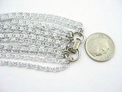 Sarah Coventry SILVERY CASCADE Multi 8 Strand NECKLACE Vintage Silvertone 16″