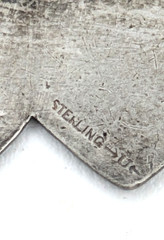 Vintage Sterling Silver Sweetheart ID Bracelet Double Heart HN Monogram