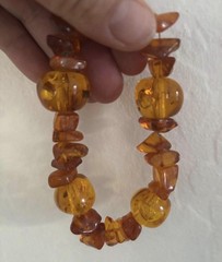 Vintage, bought in Italy, large amber pieces bracelet