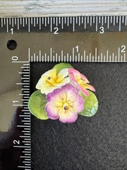 VTG Cara China Pansy Floral Brooch