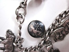 Sterling Silver Charm Bracelet Antique- Lil’ Eightball + 11 Other S/S Charms