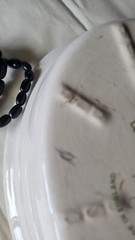 Antique very light olive beads necklace