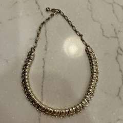 Vintage Necklace Gold and Silver Tone Choker Adjustable 12”