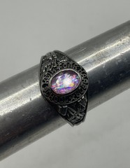 Balfour Celestrium 1984 Oak Harbor HS Class Ring Iridescent Stone Sz 9.5 Women’s