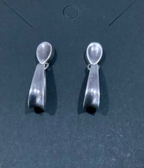 VINTAGE PAUL LOBEL ? STERLING SILVER MODERNIST DESIGN MID CENTURY EARRINGS