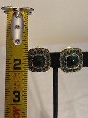 Green and Gold Color Clip Earrings for any occasion