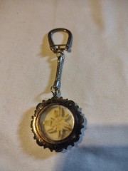 Vintage! Edelweiss Pressed Flower Brooch & Keychain Germany Souvenir