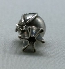 Vintage Sterling Silver Money Bag Charm Sack Riches 3D