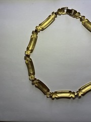 Black & Gold Tone Necklace 16” Choker