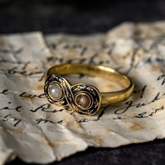 UNIQUE ANTIQUE ENGLISH 22K GOLD BAND RING w/HIGH POLITICAL PROVENANCE 1767