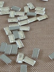 250 Rectangular Vintage Crystal Rhinestones 5×2.5mm Silver Foil Flat Back NOS
