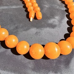 Vintage Soviet Natural Amber Beads Necklace Kaliningrad Video