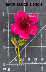 Vintage signed ART hot pink ROSE flower brooch~Flower PIN~1960s~Arthur Pepper